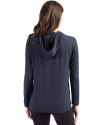 Chicago Fire FC Cutter & Buck Coastline Epic Comfort Recycled Womens Hooded Shirt Navy Blue Back Thumbnail Image