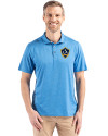 LA Galaxy Cutter & Buck Coastline Epic Comfort Recycled Mens Polo Digital Front Thumbnail Image