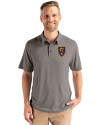 Real Salt Lake Cutter & Buck Coastline Epic Comfort Recycled Mens Polo Elemental Grey Front Thumbnail Image