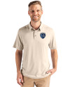 Sporting Kansas City Cutter & Buck Coastline Epic Comfort Recycled Mens Polo Wheat Front Thumbnail Image