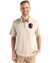 St. Louis City SC Cutter & Buck Coastline Epic Comfort Recycled Mens Polo Wheat Front Thumbnail Image