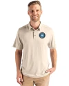 Charlotte FC Cutter & Buck Coastline Epic Comfort Recycled Mens Polo Wheat Front Thumbnail Image