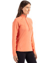 FC Cincinnati Cutter & Buck Peshastin Fleece Recycled Womens Half Zip Pullover College Orange Heather Side Thumbnail Image