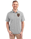 Real Salt Lake Cutter & Buck Virtue Eco Pique Botanical Print Recycled Mens Polo Black Front Thumbnail Image