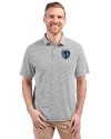 View image 4: Sporting Kansas City Cutter & Buck Virtue Recycled Botanical Print Featherlight Pique Mens  Polo Black Front