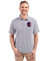 St. Louis City SC Cutter & Buck Virtue Eco Pique Botanical Print Recycled Mens Polo Navy Blue Front Thumbnail Image