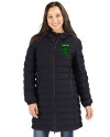 Austin FC - Cutter & Buck Mission Ridge Repreve Eco Insulated Womens Long Puffer Jacket Black Front Thumbnail Image