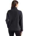 Orlando City SC Cutter & Buck Hunts Point Eco Textured Fleece Recycled Womens Snap Pullover Black Back Thumbnail Image