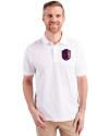 St. Louis City SC Cutter & Buck Advantage Eco Tri-Blend Pique Mens Big and Tall Polo White Front Thumbnail Image