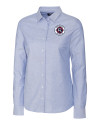 New England Revolution Cutter & Buck Stretch Oxford Womens Long Sleeve Dress Shirt Light Blue Mannequin Thumbnail Image