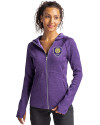 Orlando City SC Cutter & Buck Mainsail Full Zip Hooded Womens Jacket College Purple Heather Front Thumbnail Image