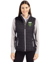 Portland Timbers Cutter & Buck Rainier PrimaLoft® Womens Eco Insulated Full Zip Puffer Vest Black Front Thumbnail Image