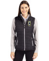 Columbus Crew Cutter & Buck Rainier PrimaLoft® Womens Eco Insulated Full Zip Puffer Vest Black Front Thumbnail Image