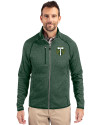 Portland Timbers Cutter & Buck Mainsail Sweater-Knit Mens Full Zip Jacket Hunter Heather Front Thumbnail Image