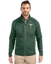 Portland Timbers Cutter & Buck Mainsail Sweater-Knit Mens Full Zip Jacket Hunter Heather Front Thumbnail Image