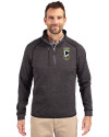 View image 1: Columbus Crew Cutter & Buck Mainsail Sweater-Knit Mens Half Zip Jacket Charcoal Heather Front