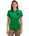 Austin FC - Cutter & Buck Prospect Eco Textured Stretch Recycled Womens Short Sleeve Polo Kelly Green Front Thumbnail Image