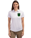 Austin FC - Cutter & Buck Prospect Eco Textured Stretch Recycled Womens Short Sleeve Polo White Front Thumbnail Image