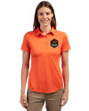Houston Dynamo FC Cutter & Buck Prospect Eco Textured Stretch Recycled Womens Short Sleeve Polo College Orange Front Thumbnail Image