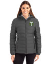 Portland Timbers Cutter & Buck Mission Ridge Repreve® Eco Insulated Womens Puffer Jacket Elemental Grey Front Thumbnail Image