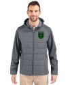 Austin FC - Cutter & Buck Evoke Hybrid Eco Softshell Recycled Full Zip Mens Big & Tall Hooded Jacket Elemental Grey Front Thumbnail Image