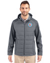 View image 4: Chicago Fire FC Cutter & Buck Evoke Recycled HoneycombFleece Mens Big & Tall Hybrid Full Zip Jacket Elemental Grey Front