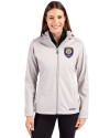 Orlando City SC Cutter & Buck Evoke Softshell Recycled Full Zip Womens Jacket CONCRETE Front Thumbnail Image