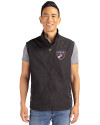 FC Dallas Cutter & Buck Charter Eco Full-Zip Mens Big & Tall Vest Black Front Thumbnail Image