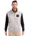 Inter Miami CF Cutter & Buck Charter Eco Full-Zip Mens Big & Tall Vest Polished Medium Gray Front Thumbnail Image
