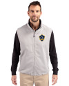 LA Galaxy Cutter & Buck Charter Eco Recycled Mens Full-Zip Vest Polished Medium Gray Front Thumbnail Image