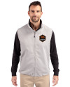 Houston Dynamo FC Cutter & Buck Charter Eco Recycled Mens Full-Zip Vest Polished Medium Gray Front Thumbnail Image
