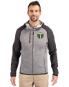 Portland Timbers Cutter & Buck Mainsail Full Zip Hooded Mens Jacket Polished Heather/Charcoal Heather Front Thumbnail Image