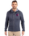 St. Louis City SC Cutter & Buck Mainsail Full Zip Hooded Mens Jacket Liberty Navy Heather Front Thumbnail Image