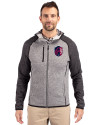 St. Louis City SC Cutter & Buck Mainsail Full Zip Hooded Mens Jacket Polished Heather/Charcoal Heather Front Thumbnail Image