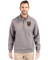 Real Salt Lake Cutter & Buck Roam Epic Versatility Recycled Quarter Zip Mens Pullover Elemental Grey Front Thumbnail Image