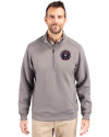 Inter Miami CF Cutter & Buck Roam Epic Versatility Recycled Quarter Zip Mens Pullover Elemental Grey Front Thumbnail Image