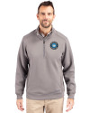 Charlotte FC Cutter & Buck Roam Epic Versatility Recycled Quarter Zip Mens Pullover Elemental Grey Front Thumbnail Image