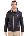 CF Montréal Cutter & Buck Rainier Primaloft Eco Mens Full Zip Hooded Jacket Black Front Thumbnail Image
