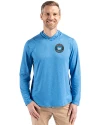 View image 7: Charlotte FC Cutter & Buck Coastline Recycled Double Peached Mens Hooded Pullover Digital Front