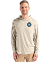 Charlotte FC Cutter & Buck Coastline Epic Comfort Recycled Mens Hooded Shirt Wheat Front Thumbnail Image