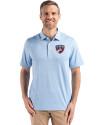FC Dallas Cutter & Buck Forge Epic Confidence Fine Line Stripe Stretch Recycled Mens Polo Atlas/White Front Thumbnail Image