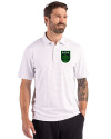 Austin FC - Cutter & Buck Forge Epic Confidence Fine Line Stripe Stretch Recycled Mens Polo White/Polished Front Thumbnail Image
