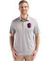 St. Louis City SC Cutter & Buck Forge Epic Confidence Fine Line Stripe Stretch Recycled Mens Polo Polished/White Front Thumbnail Image