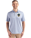 LA Galaxy Cutter & Buck Pike Eco Diamond Dot Print Recycled Mens Big & Tall Polo Navy Blue Front Thumbnail Image