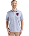 St. Louis City SC Cutter & Buck Pike Eco Diamond Dot Print Recycled Mens Big & Tall Polo Navy Blue Front Thumbnail Image