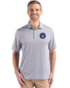 CF Montréal Cutter & Buck Pike Eco Diamond Dot Print Recycled Mens Big & Tall Polo Black Front Thumbnail Image