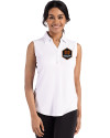 View image 10: Houston Dynamo FC Cutter & Buck Forge Recycled Four-Way Stretch Womens Sleeveless Polo White Front