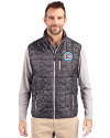 Chicago Fire FC Cutter & Buck Rainier PrimaLoft® Mens Eco Insulated Full Zip Printed Puffer Vest Black Front Thumbnail Image