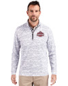 Ohio State Buckeyes 2024 CFP National Champions Cutter & Buck Traverse Stretch Eco Camo Print Quarter Zip Mens Pullover Charcoal Front Thumbnail Image