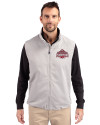 Ohio State Buckeyes 2024 CFP National Champions Cutter & Buck Charter Eco Full-Zip Mens Big & Tall Vest Polished Medium Gray Front Thumbnail Image